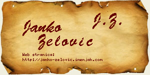 Janko Zelović vizit kartica